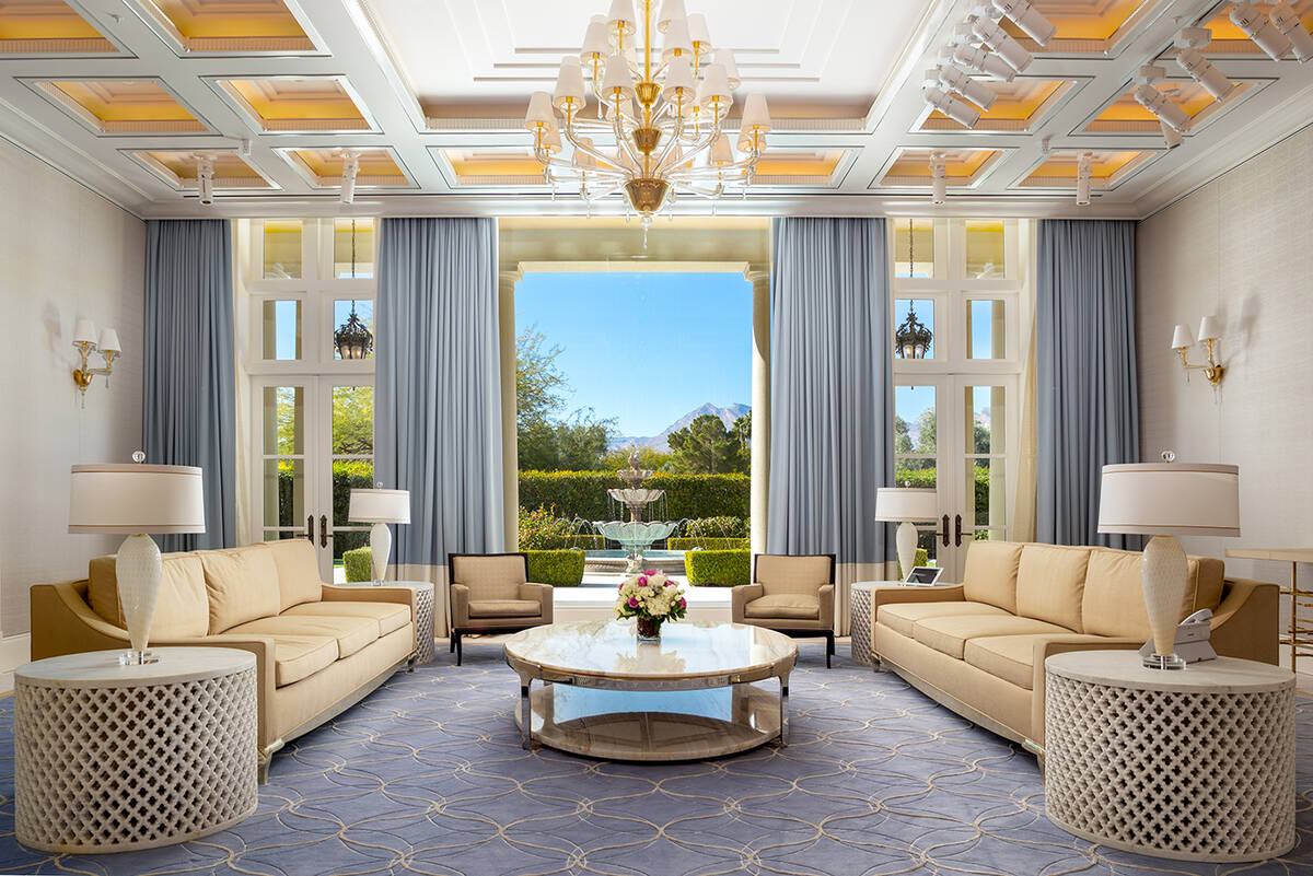 Steve Wynn's former mansion in Las Vegas' Summerlin community, seen in this photo provided to t ...