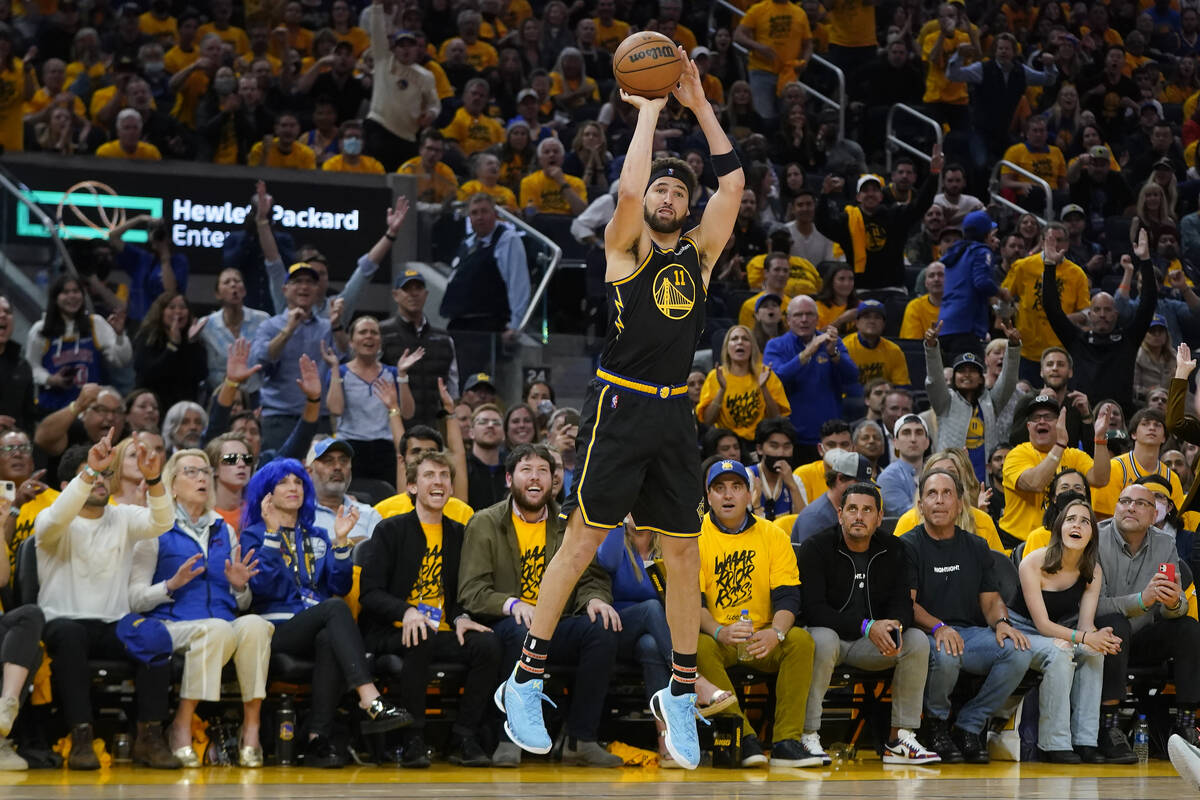 Golden State Warriors guard Klay Thompson (11) during Game 5 of the NBA basketball playoffs Wes ...