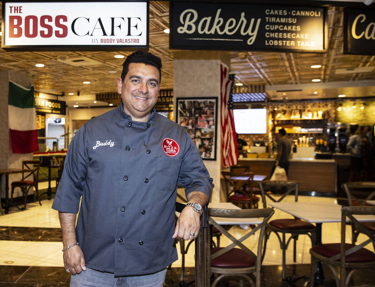 TLC's Cake Boss, Buddy Valastro, poses for a photo at his Boss Cafe at the LINQ hotel-casino on ...