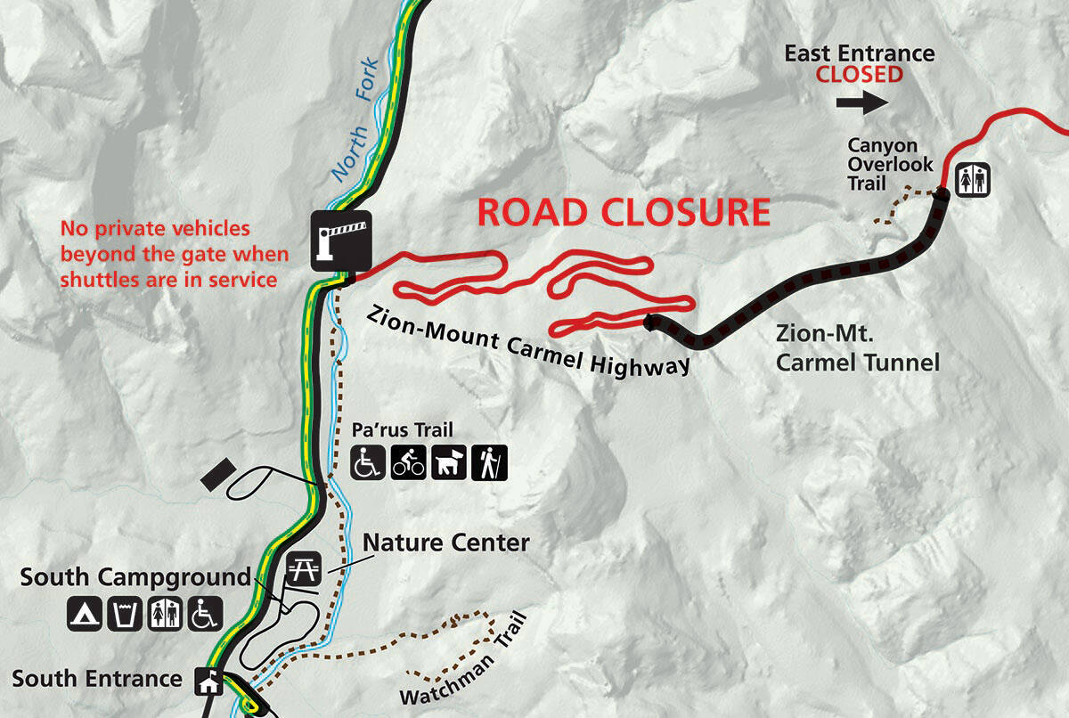 Zion National Park road closed by rockfall reopened Southwest Local