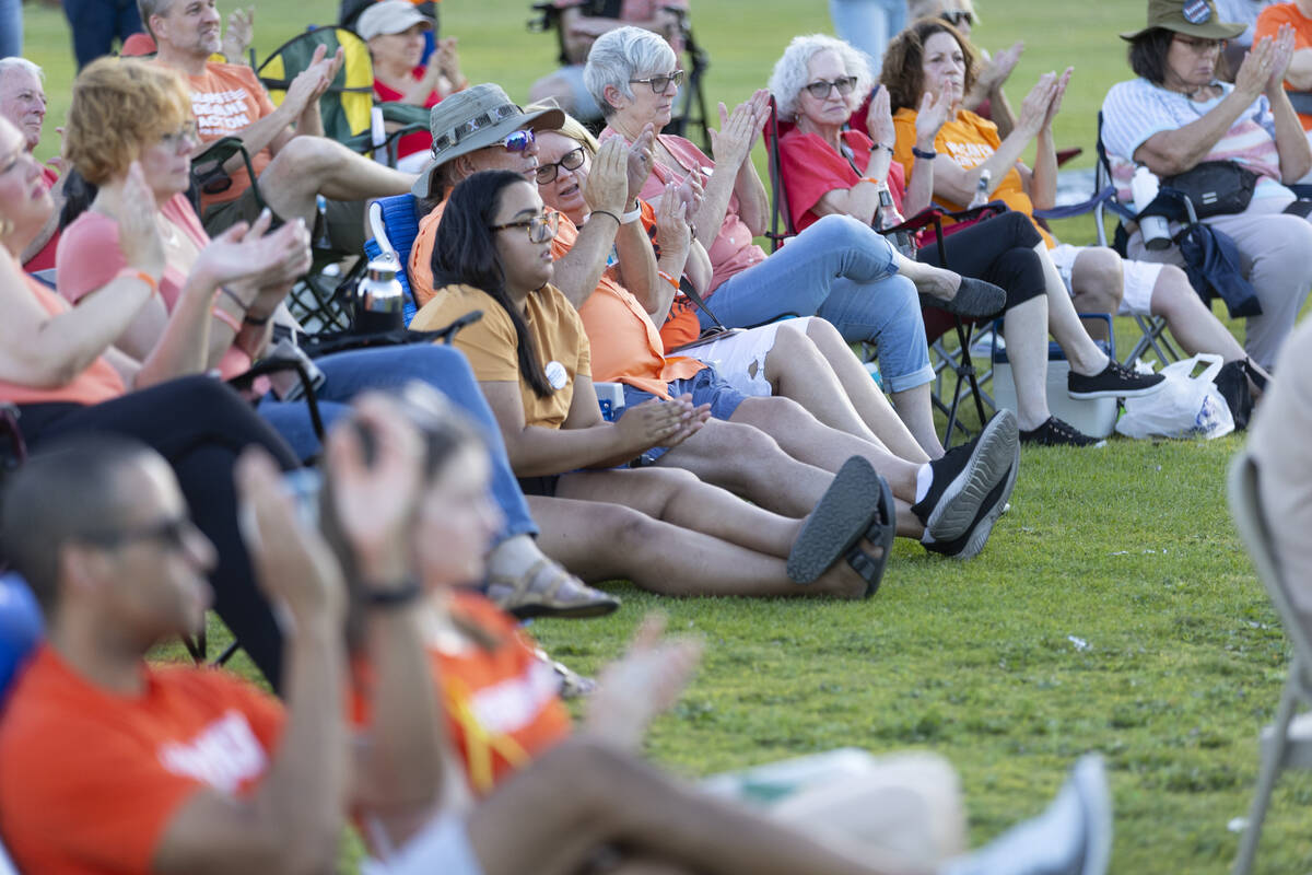 People attend the "Wear Orange" event hosted by gun safety advocates in protest of gu ...