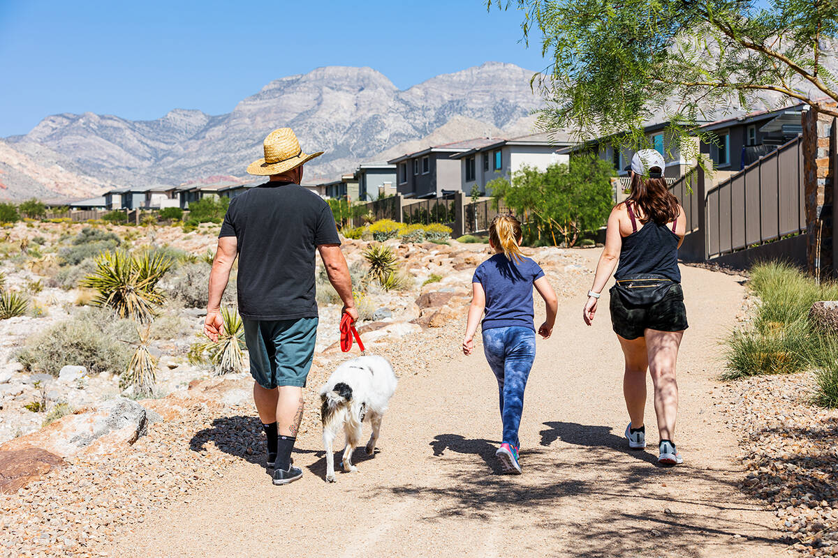 The Clark County Red Rock Canyon Legacy Trail project, designed to connect Summerlin its hikers ...