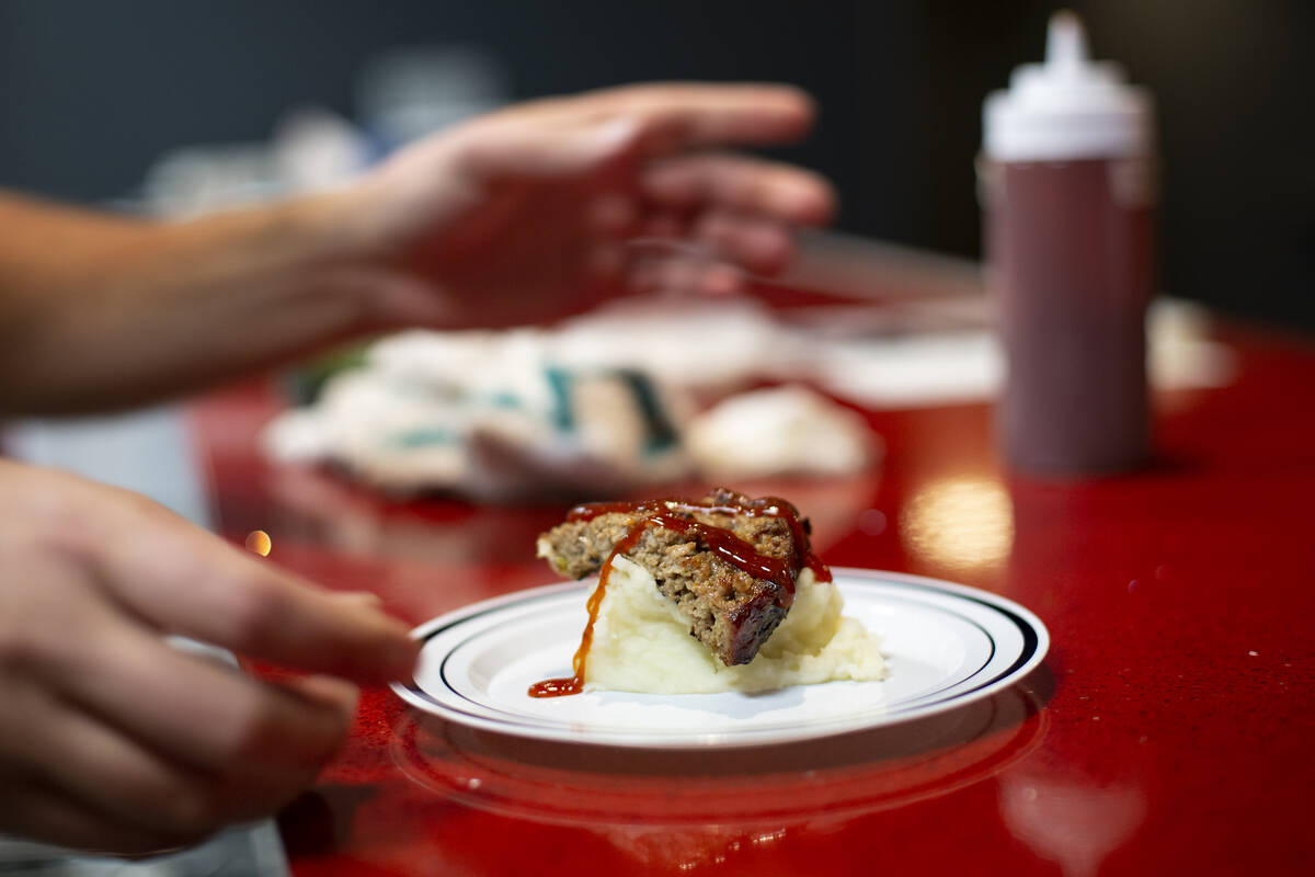 Chefs prepare tastes of Dinette’s meatloaf during the restaurant concept’s judgin ...