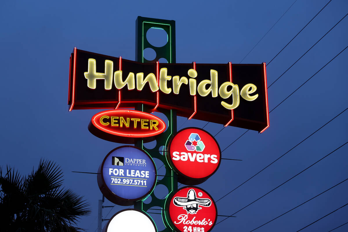 The Huntridge Shopping Center in Las Vegas Tuesday, Dec. 14, 2021. Owner J Dapper has announced ...