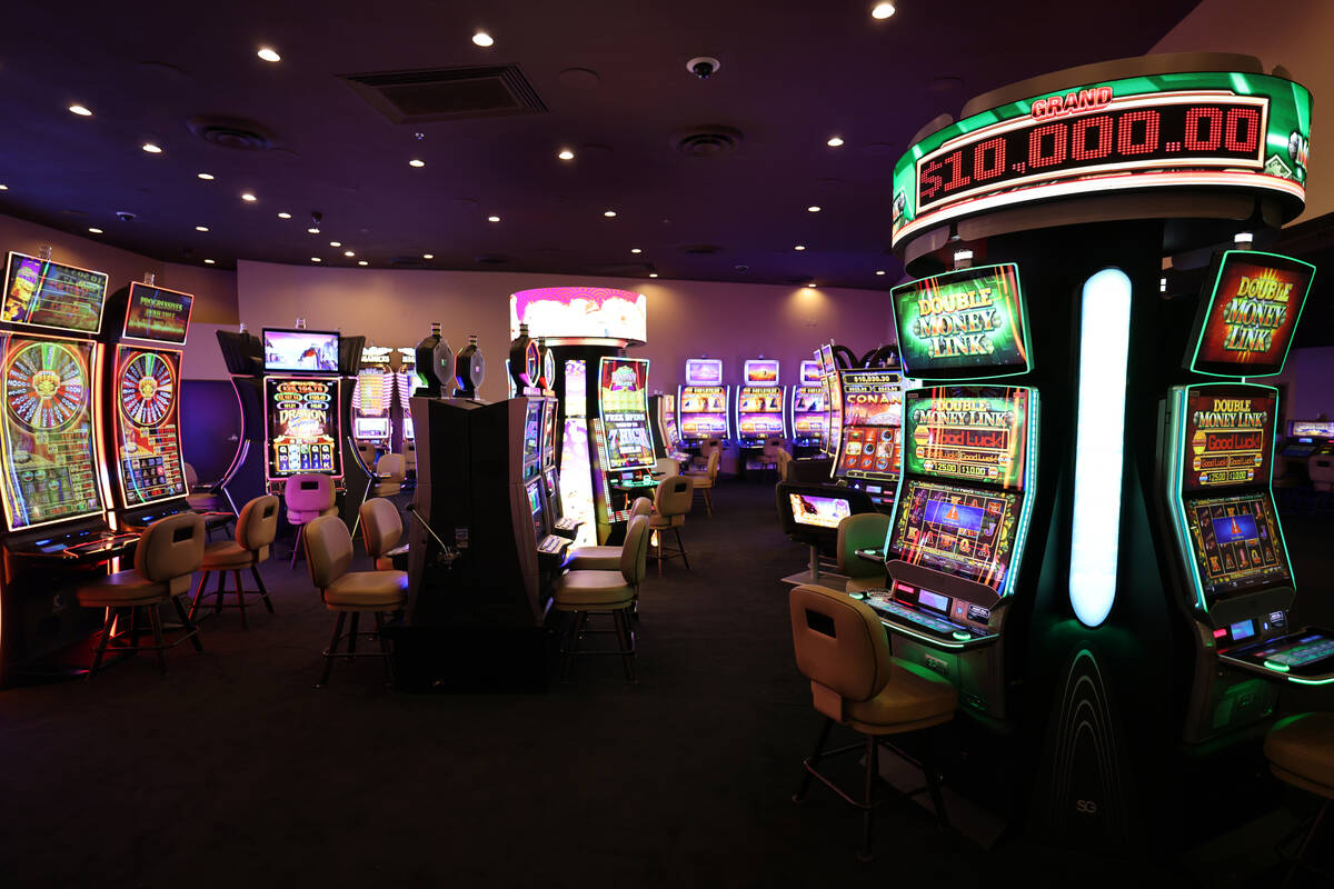 A new slot area that replaced the sports book at Circus Circus on the Strip in Las Vegas Friday ...