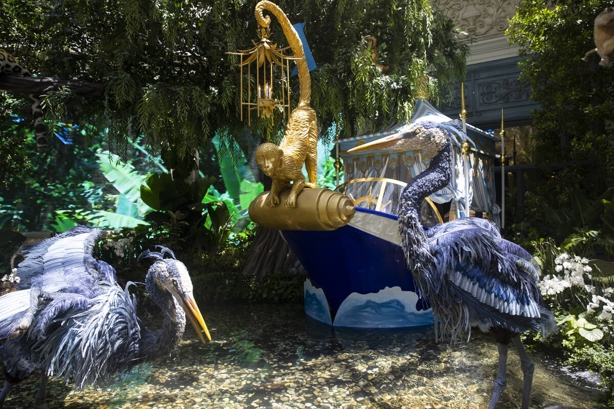 Bellagio’s Conservatory & Botanical Gardens new display “Jungle of Dreams” in Las Vegas, ...