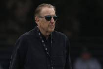 This Aug. 8, 2018, file photo shows Oakland Raiders play-by-play radio broadcaster Brent Musbur ...