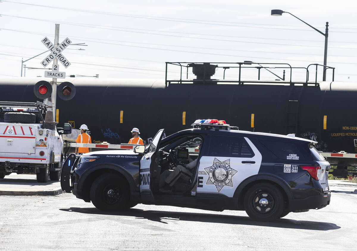 Las Vegas police is investigating after a person was killed after being struck by a train near ...