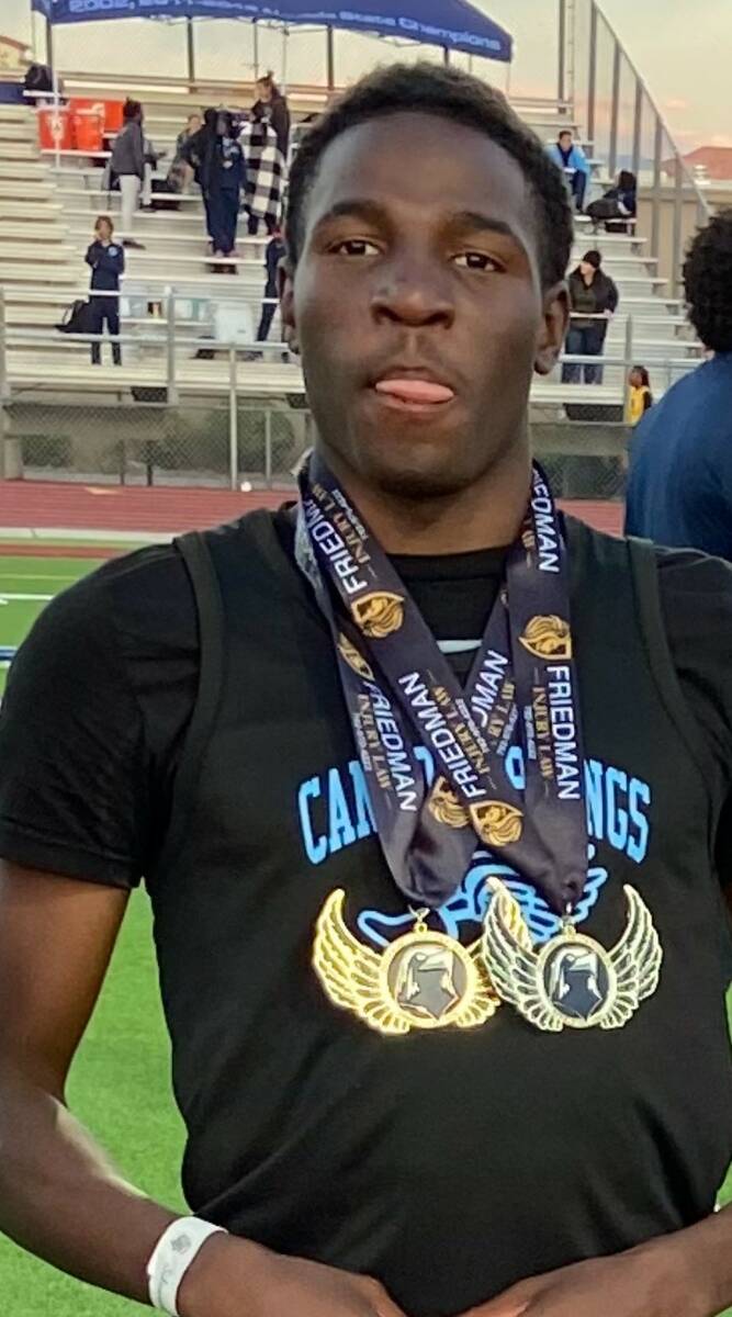 Canyon Springs' Jamarion Stubbs is a member of the Nevada Preps All-Southern Nevada boys track ...