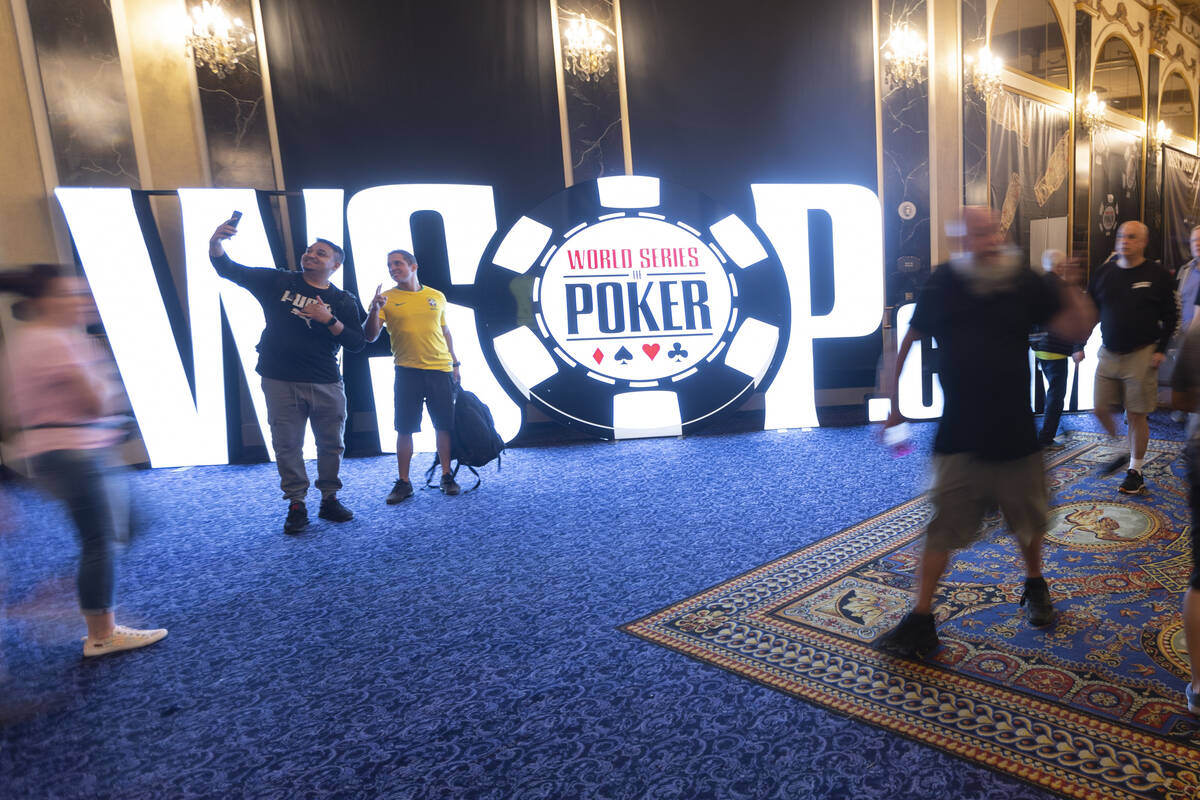 People attend the World Series of Poker "Housewarming" event at Paris Las Vegas hotel ...