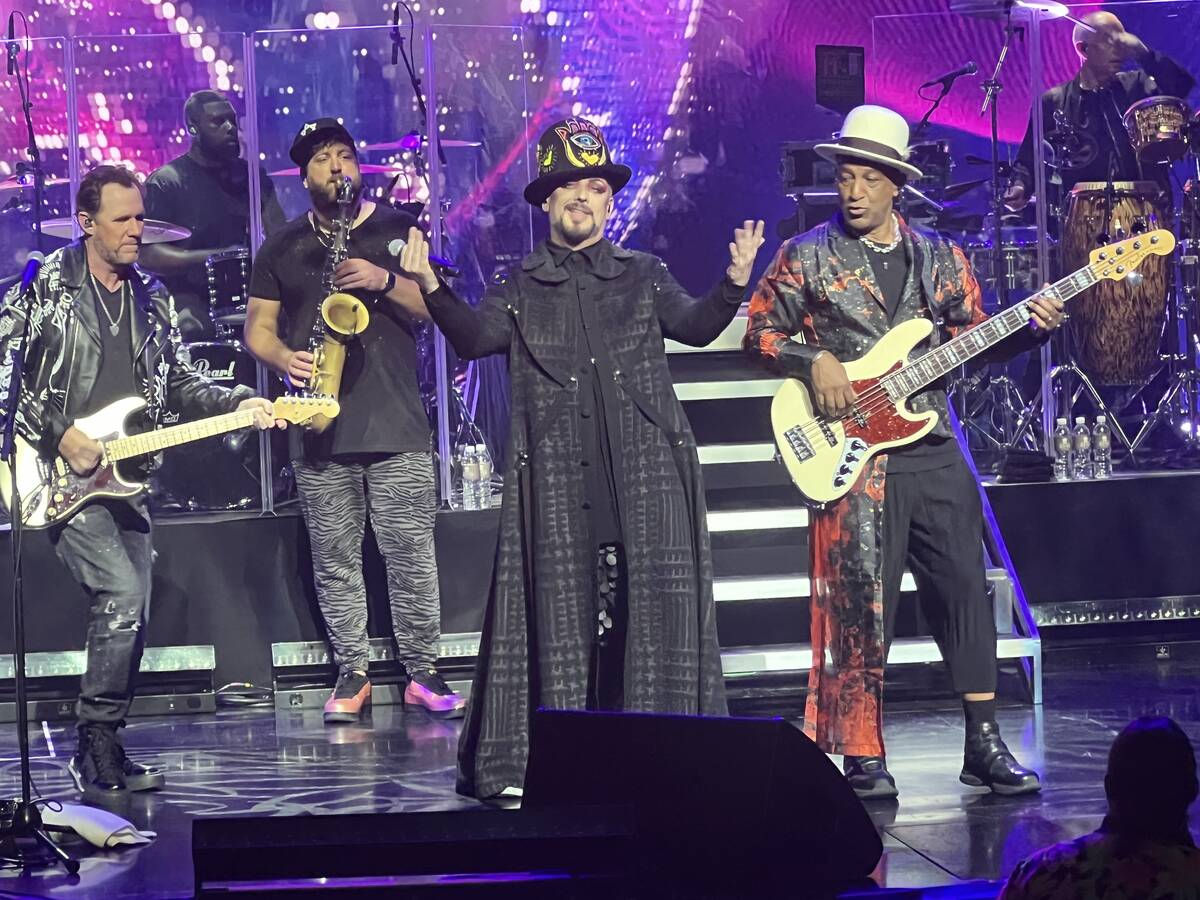 Boy George and Culture Club are shown at Encore Theater at Wynn Las Vegas on Saturday, June 5, ...