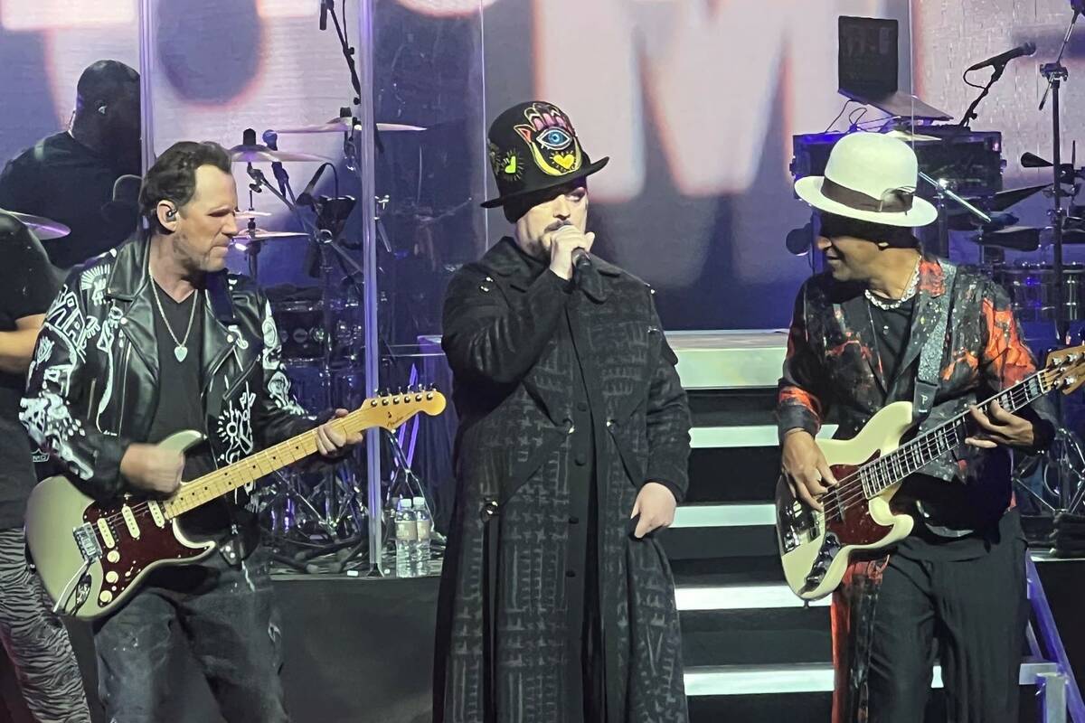 Boy George and Culture Club are shown at Encore Theater at Wynn Las Vegas on Saturday, June 8, ...