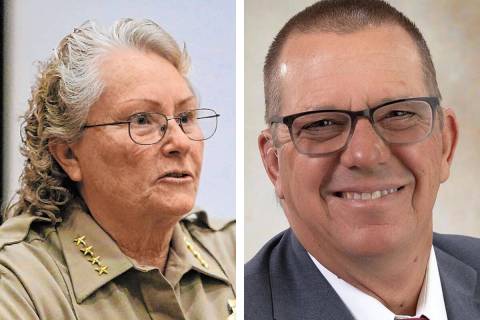 Nye County Sherriff Sharon Wehrly, left, and Deputy Sheriff Joe McGill (Courtesy)