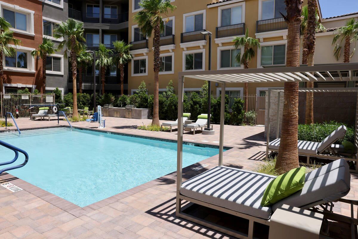 The pool is shown during the grand opening of Arioso affordable senior apartment complex in sou ...