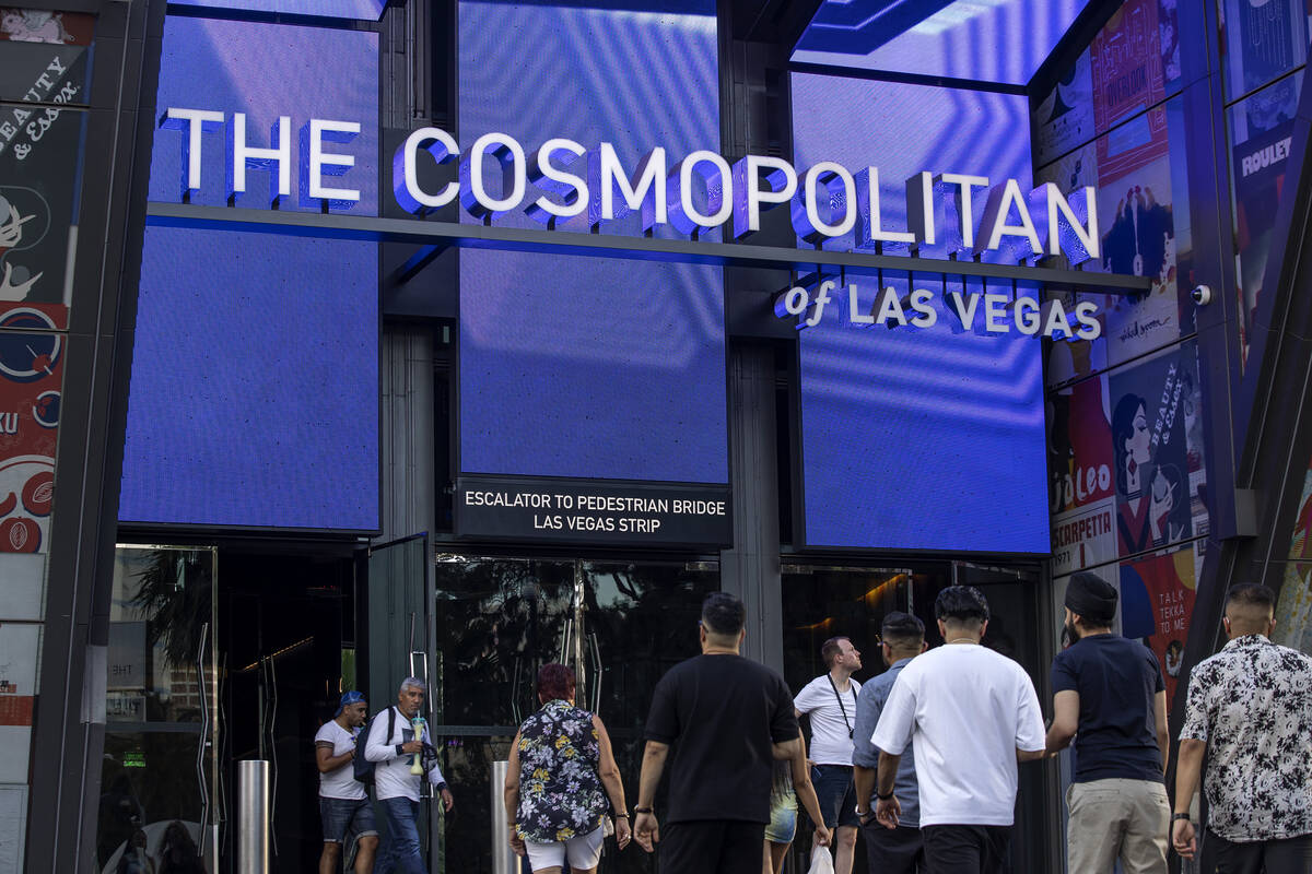 The Cosmopolitan, Wednesday, June 8, 2022, on the Las Vegas Strip. (Ellen Schmidt/Las Vegas Rev ...