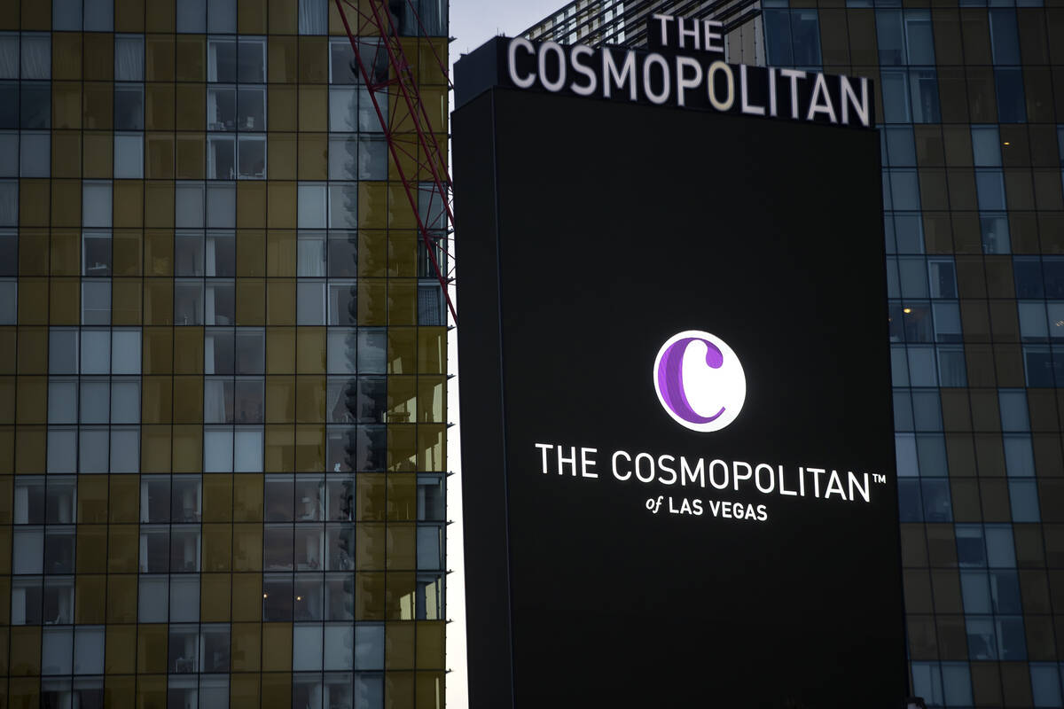 The Cosmopolitan, Wednesday, June 8, 2022, on the Las Vegas Strip. (Ellen Schmidt/Las Vegas Rev ...