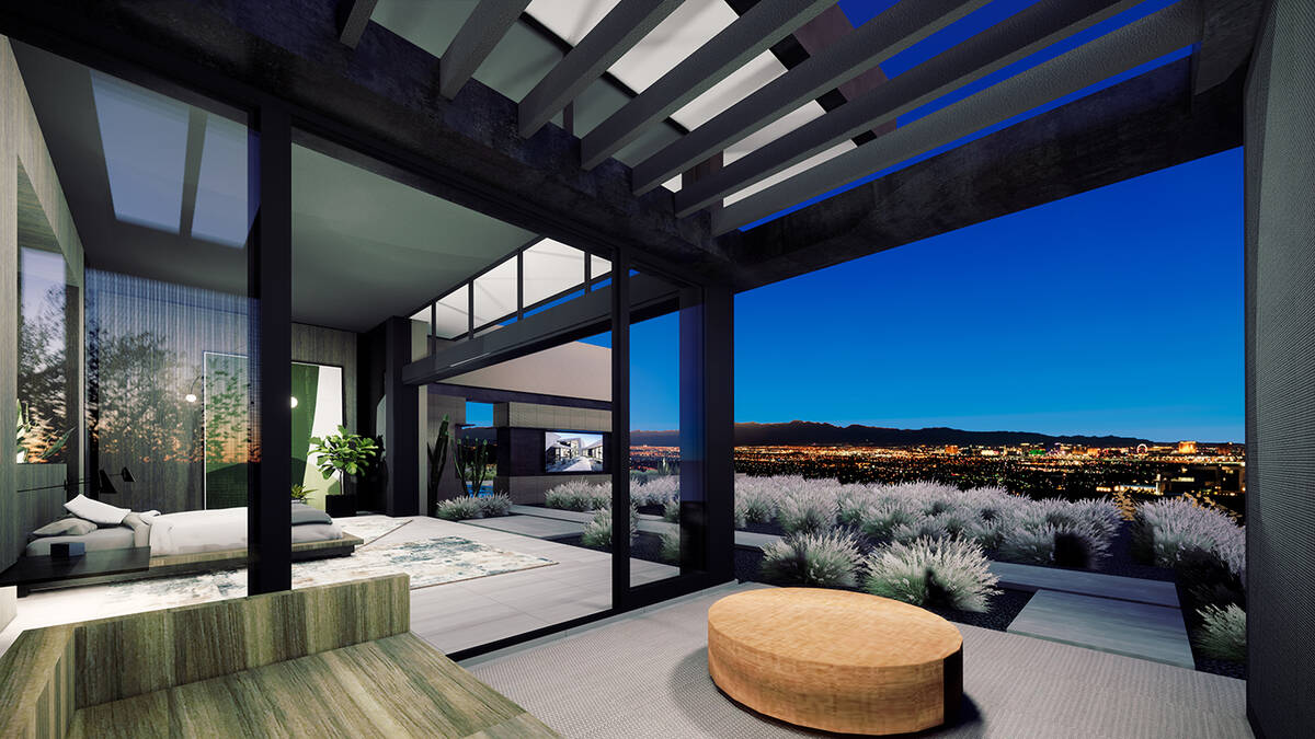 The artist's rendering shows the modern design of what the master's retreat will look like. (Bl ...