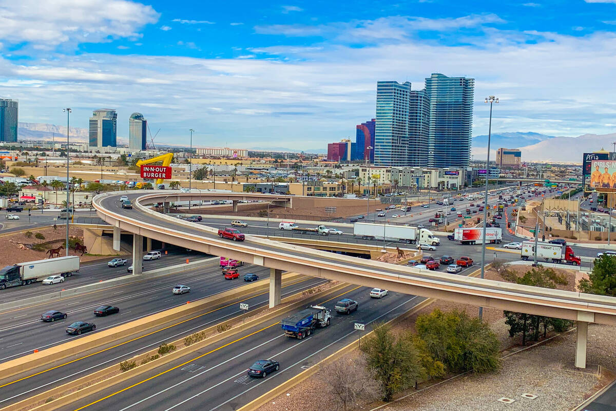 The Interstate 15, Tropicana Avenue interchange, seen here on Jan. 31, 2019, is set for a $230 ...
