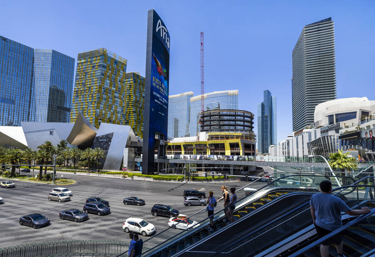 Construction continues on a new retail complex called Project63 being built at CityCenter as pe ...