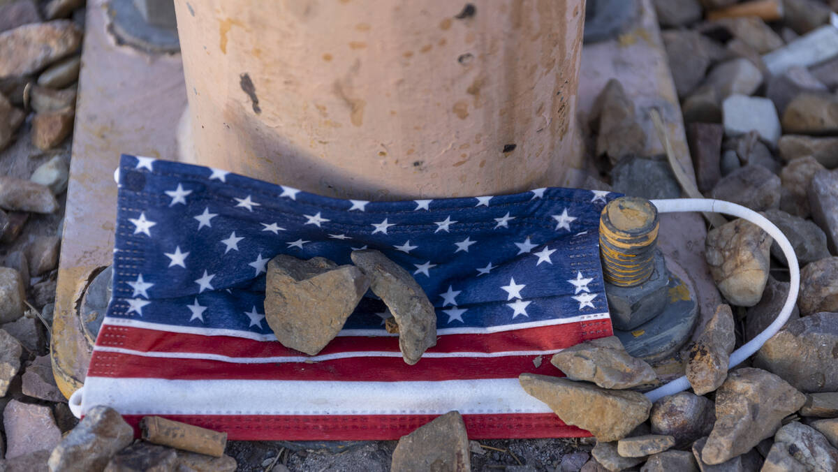 A flag mask left for beloved transient man, Kevin Wayne Williams, killed by a DUI driver at Nor ...