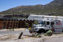 FILE: An NV Energy truck is parked outside of the Resort on Mount Charleston, on Thursday, May ...