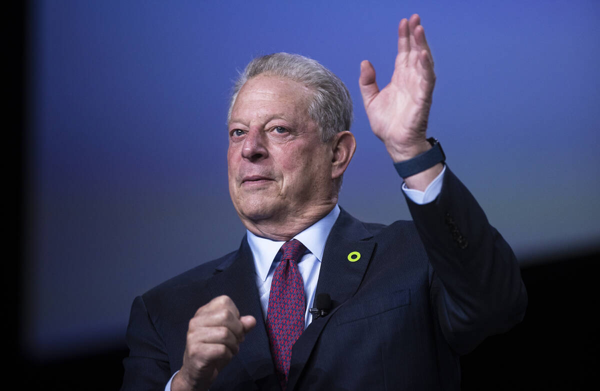 Former vice president Al Gore, founder and chairman of The Climate Reality Project, speaks at t ...