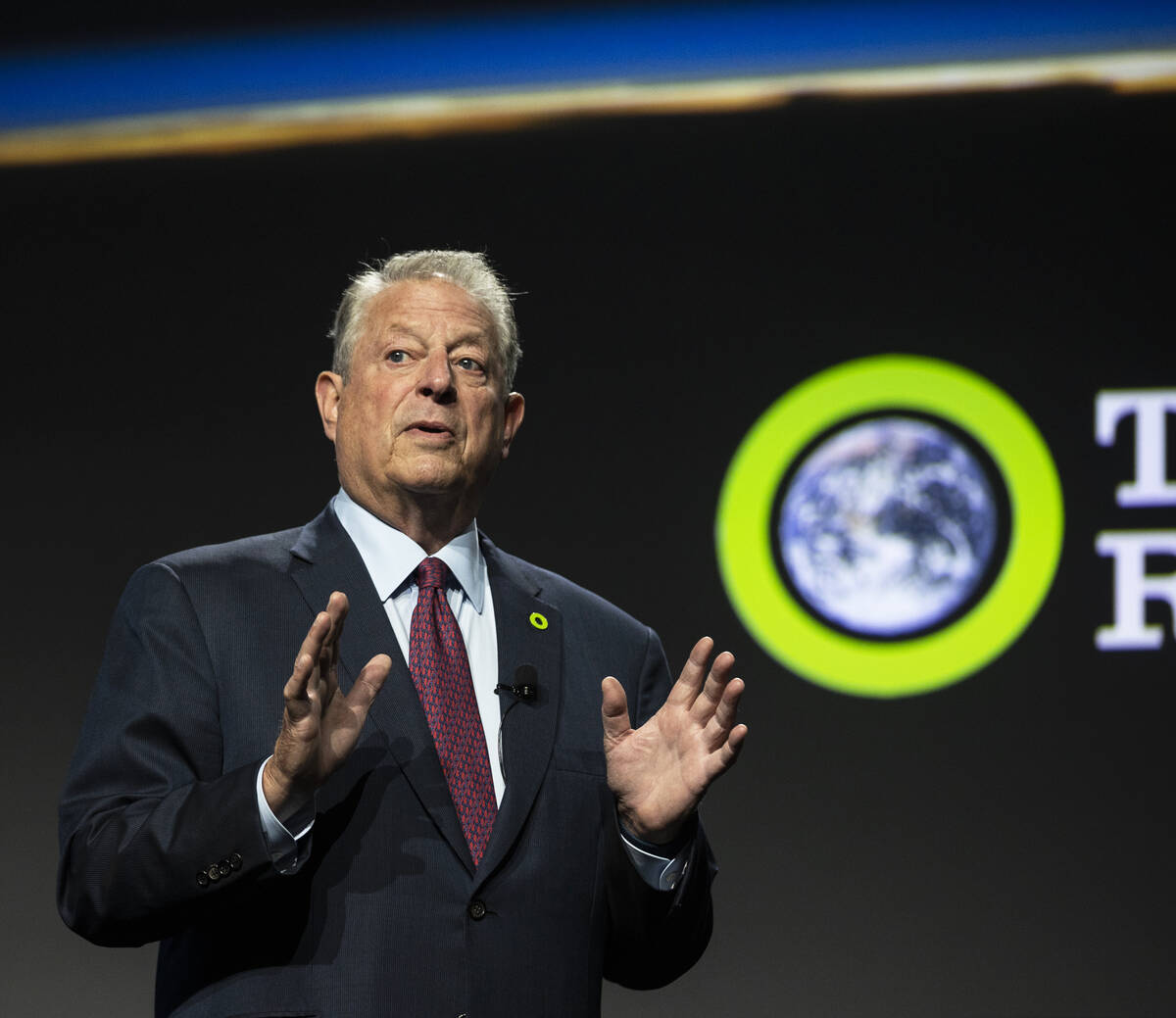 Former vice president Al Gore, founder and chairman of The Climate Reality Project, speaks at t ...