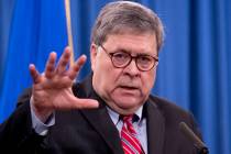 Attorney General William Barr, seen in December 2020. (Michael Reynolds/Pool via AP)