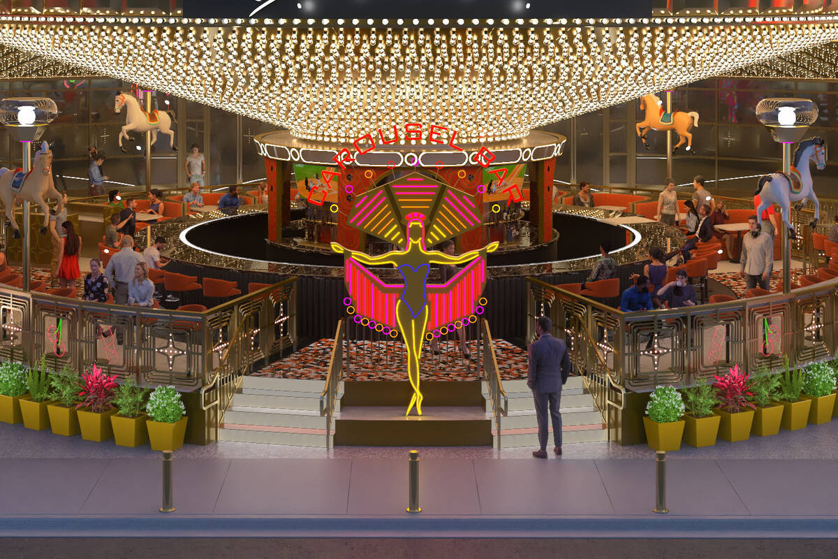A rendering of the Carousel Bar, an outdoor venue under the Plaza's historic dome. (Courtesy of ...