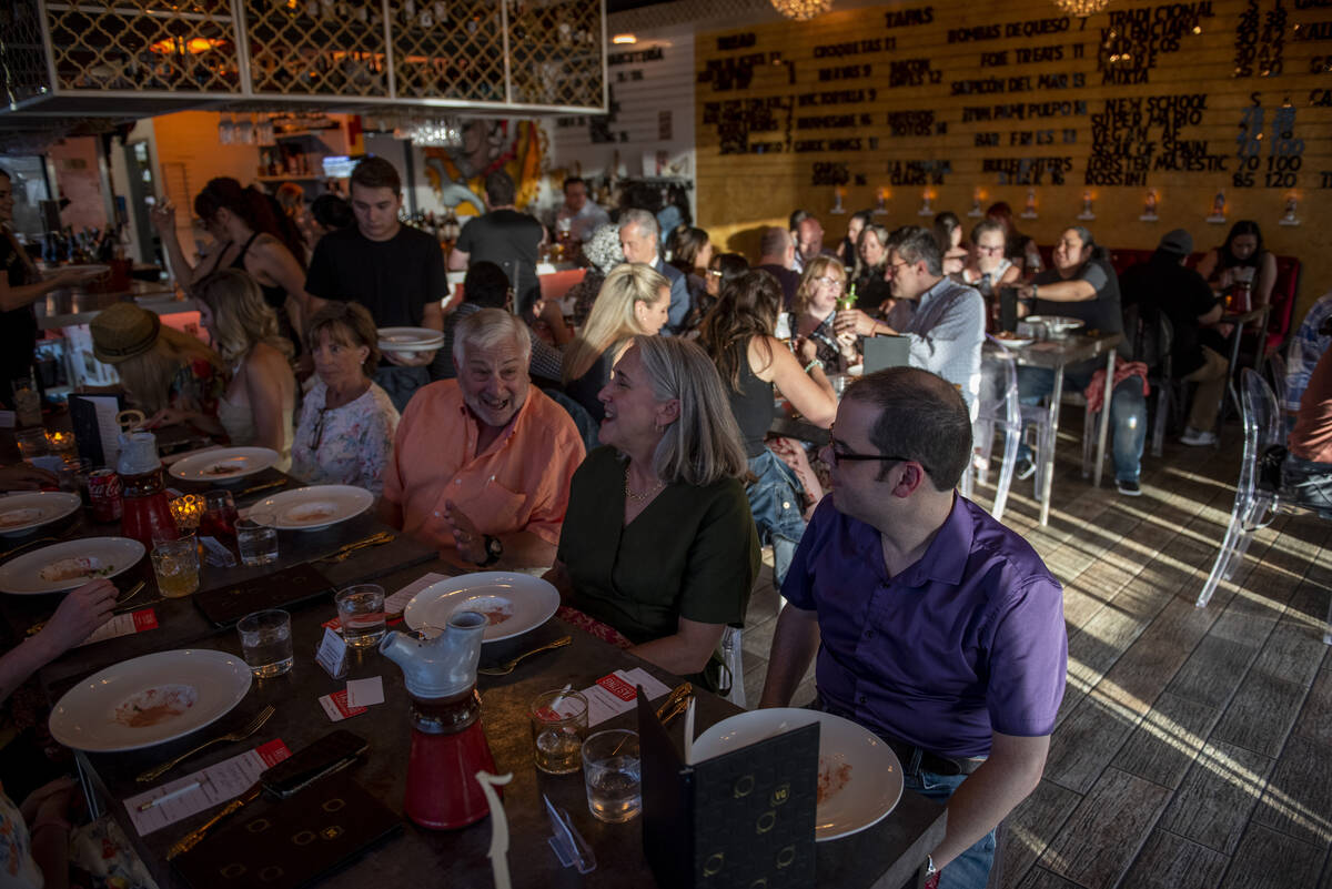 Diners gather at Valencian Gold for the inaugural Las Vegas edition of Tasting Collective on We ...