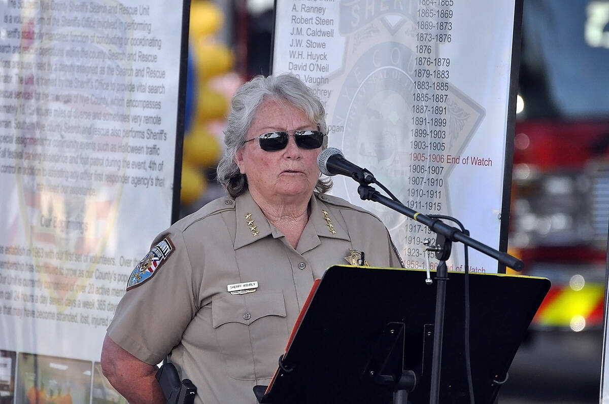 Nye County Sheriff Sharon Wehrly (Horace Langford Jr./Pahrump Valley Times)
