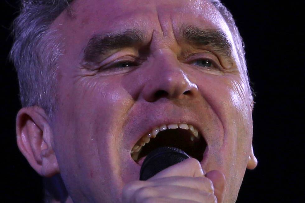 Penyanyi dan penulis lagu Inggris Morrissey tampil di festival musik Vive Latino di Mexico Ci ...