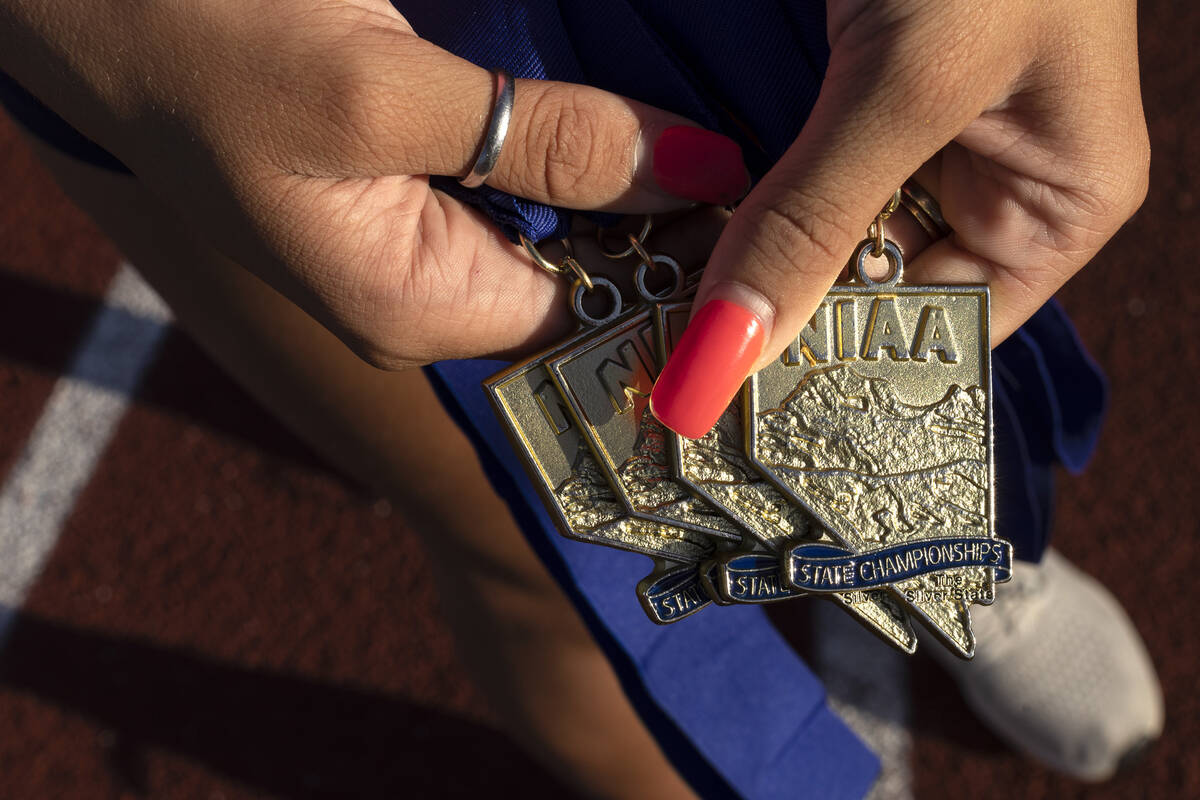 Zoey Bonds, Nevada Preps All-Southern Nevada Girls Athlete of the Year, at Centennial High Scho ...