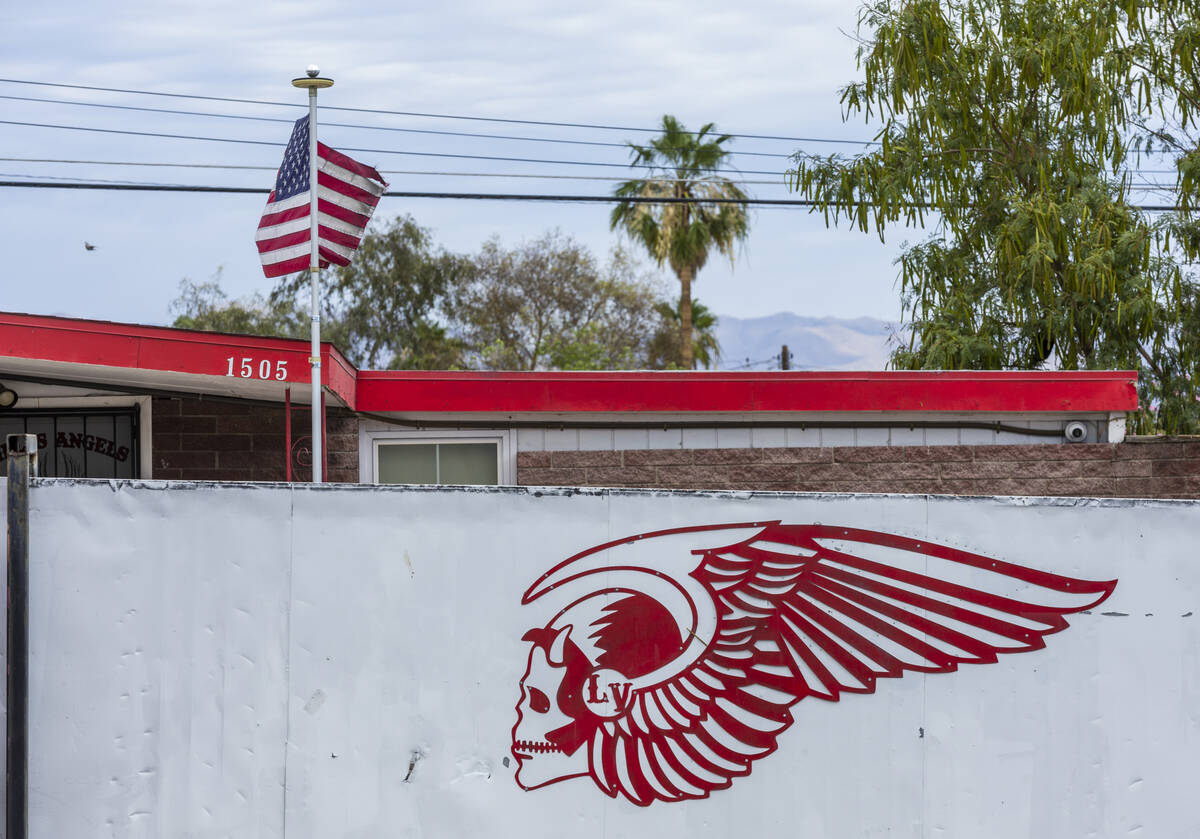 Exterior of the Hells Angels Motorcycle Club building along East Bonanza Road on Saturday, June ...