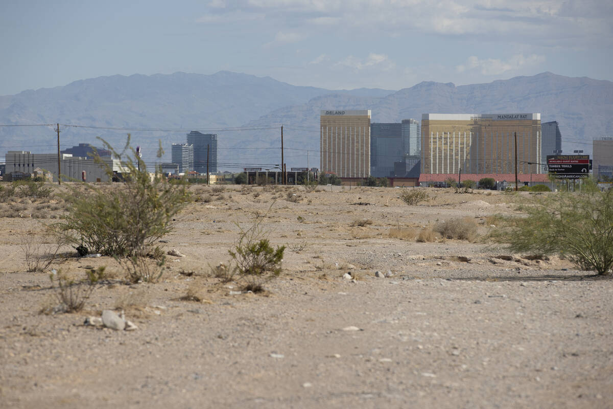 An empty lot at the intersection of Blue Diamond Road and Las Vegas Boulevard South in Las Vega ...