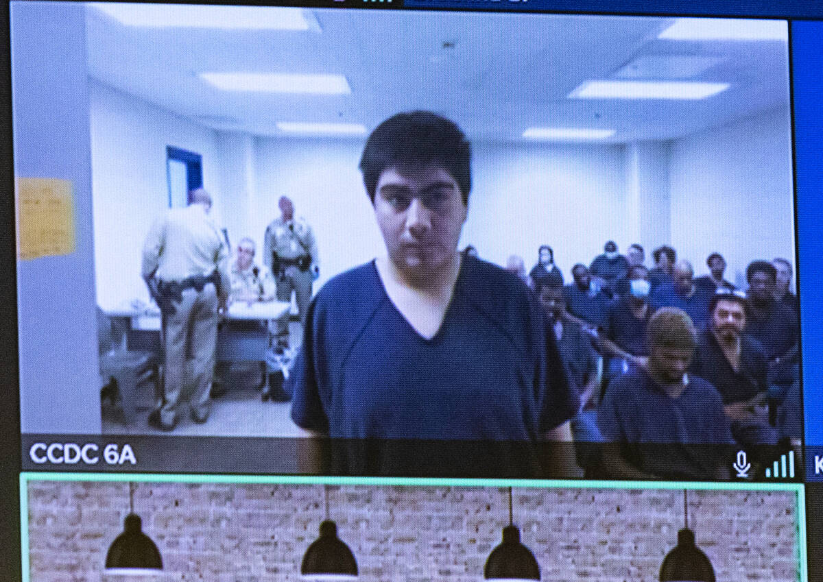 Jonathan Eluterio Martinez Garcia, the student who's accused of attacking his teacher, appears ...