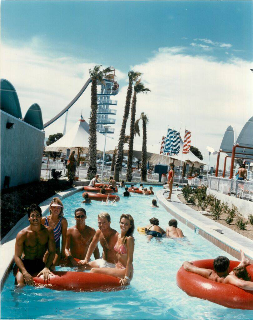 Guests float down the lazy river at Wet 'n' Wild on Las Vegas Boulevard in 1988. (Las Vegas Rev ...