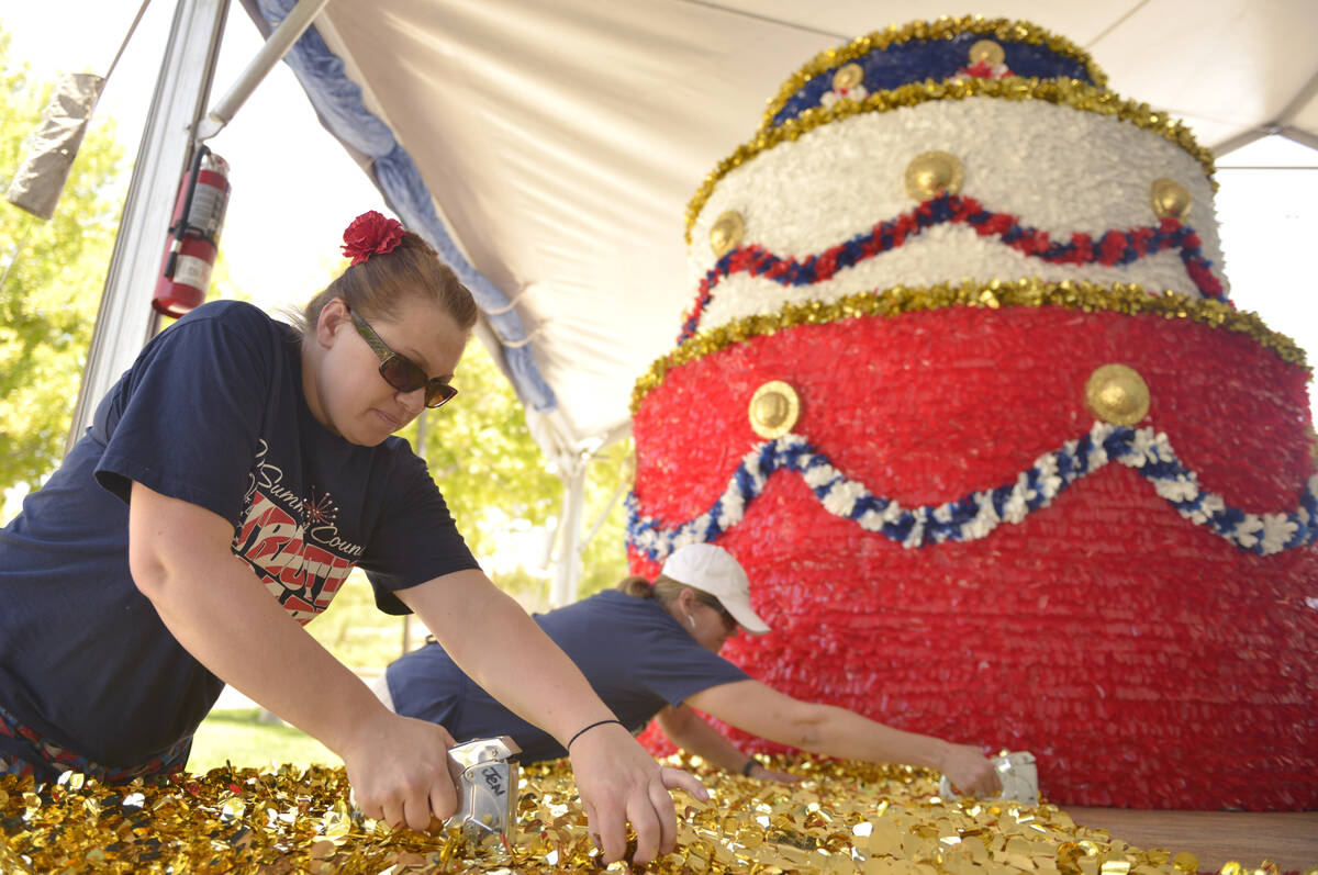 From left, volunteers Jennifer Wright, a teacher at Bonner Elementary School, and Kelly Cawood, ...