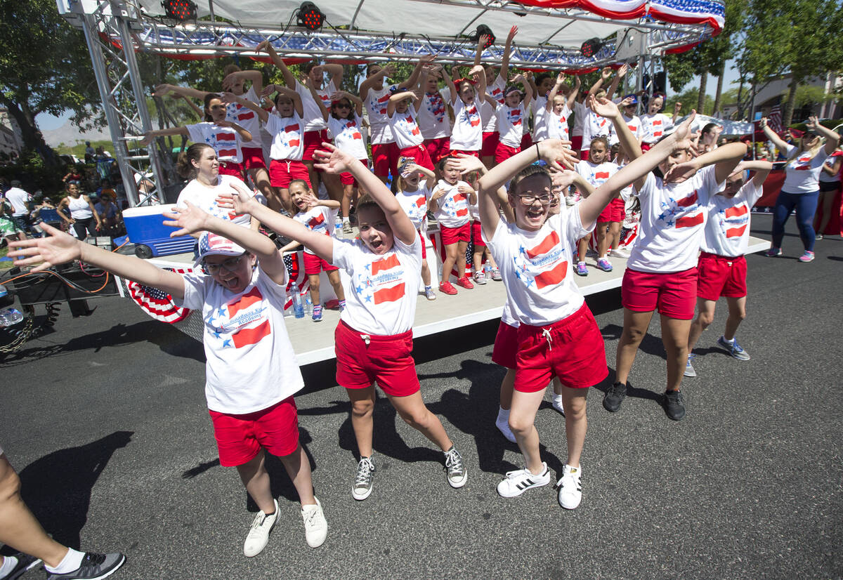 Members of the Broadway Kids Academy Performance Company perform during the 2018 Summerlin Coun ...