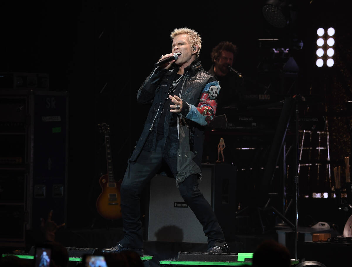 Billy Idol performs at the Palms in January 2019 in Las Vegas. (Denise Truscello)