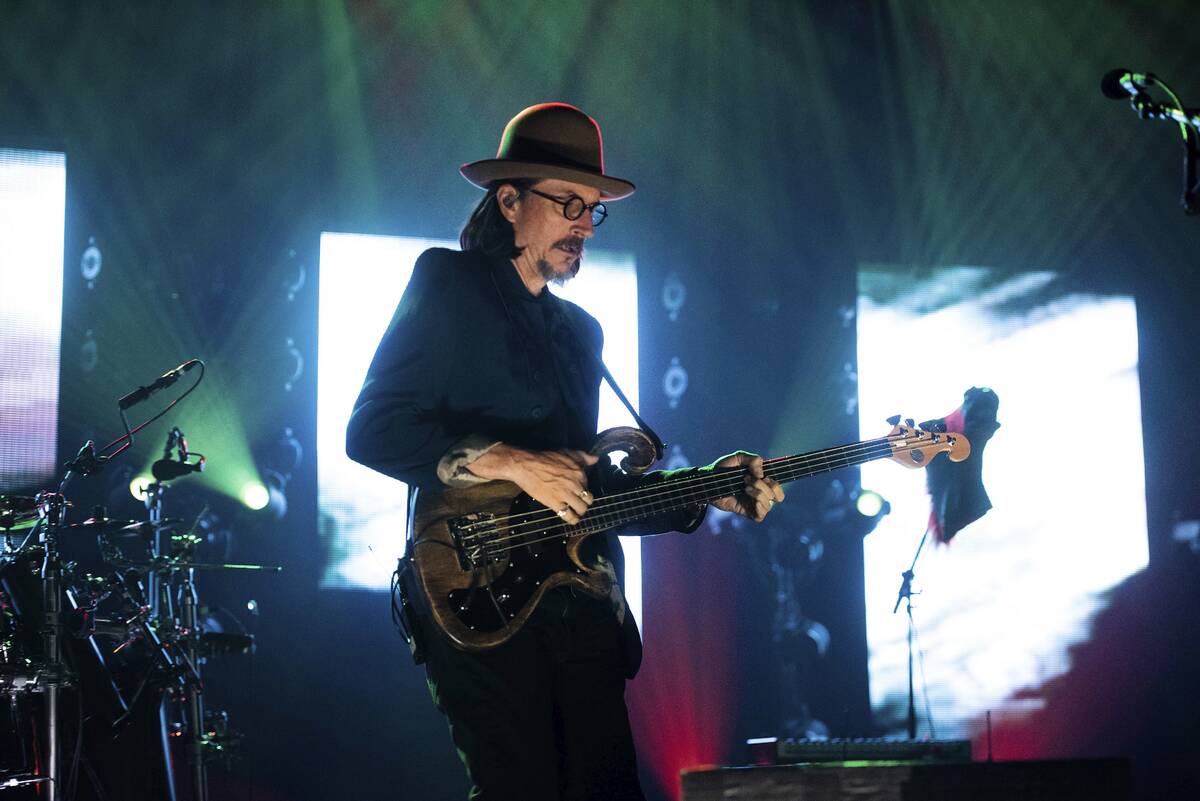Les Claypool, of Primus, performs onstage at the Fox Theatre in May 2018 in Atlanta. (Photo by ...