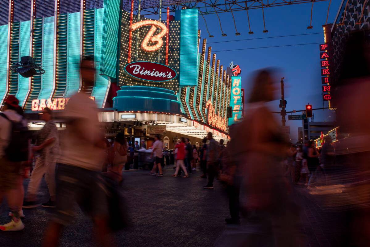 The Fremont Street Experience at Fremont Street and Casino Center Boulevard, where police say o ...