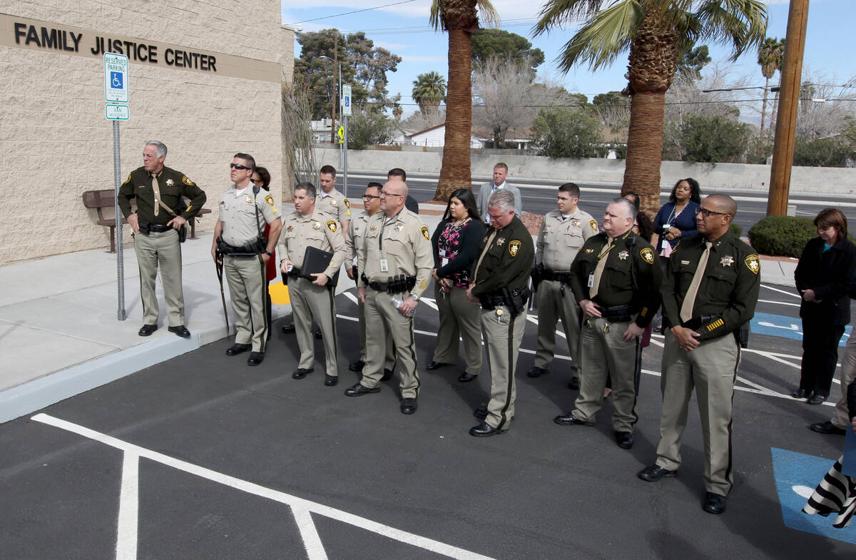 Metropolitan Police Department officers and employees gather for the opening of the Southern Ne ...