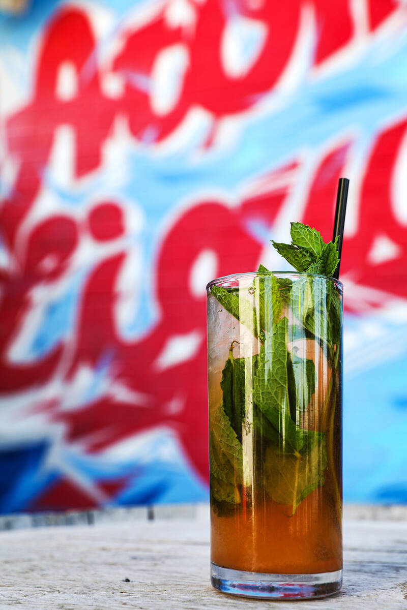 The Hunter S. Mash cocktail at Atomic Liquors in Las Vegas, Wednesday, June 15, 2022. (Rachel A ...