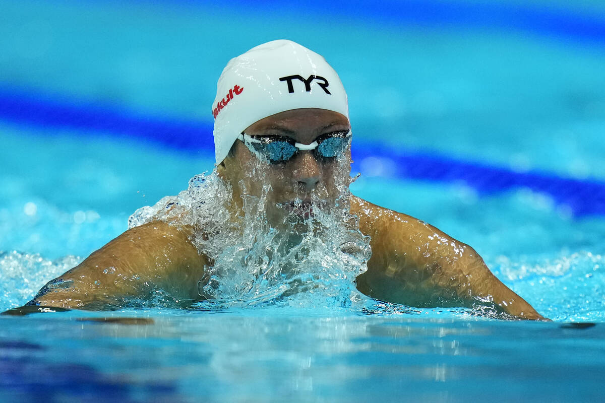 Las Vegas' Katie Grimes of the United States competes during her women's 400-meter individual m ...