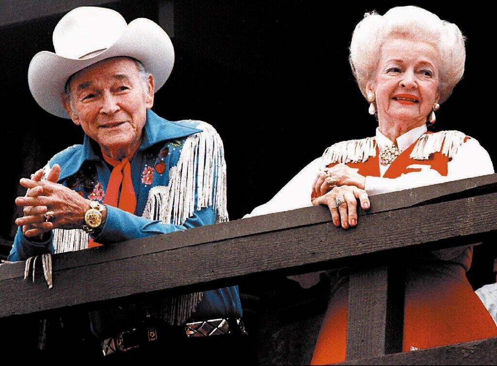 Roy Rogers and Dale Evans make an appearance at the rededication of the ...