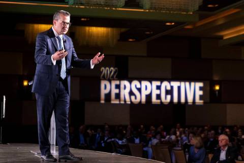 Brian Gordon, principal at Applied Analysis, speaks during the 42nd annual Las Vegas Perspectiv ...