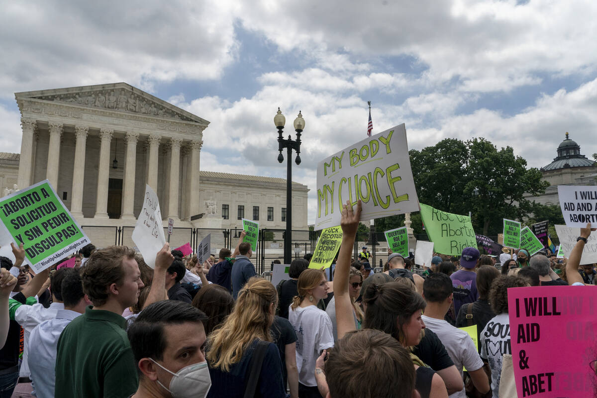 Abortion-rights protesters regroup and protest following Supreme Court's decision to overturn R ...
