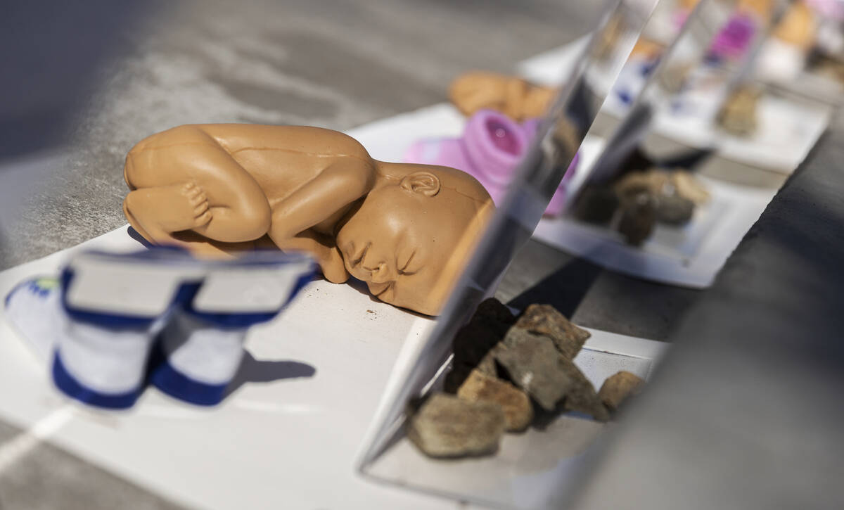 A memorial to the unborn during the anti-abortion rally “Honoring our Forgotten Babies&q ...