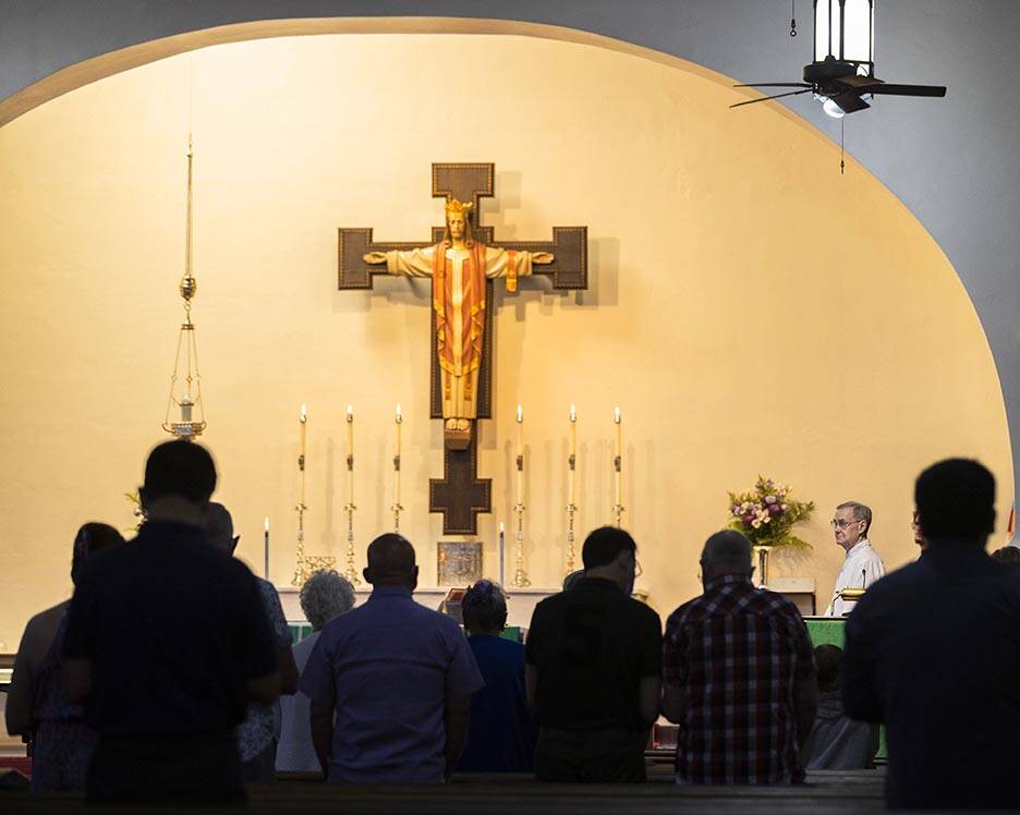Congregants listen to the service at Christ Church Episcopal on Sunday, June 26, 2022, in Las V ...